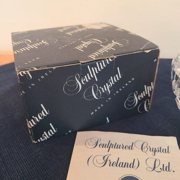 Sculptured Crystal Ltd Shannon Potpourri Hand Cut Crystal Bowl +30% Lead Crystal - Picture 5 of 15